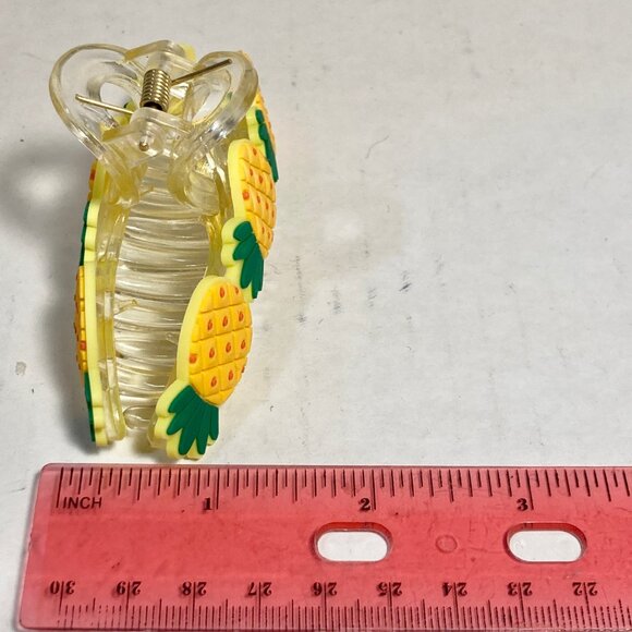 Pineapple Hair Claw Clip Large Long Hair Tropical Fruit Island Summer Yellow - Picture 12 of 13